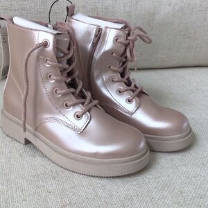 H&M Kids Pink Lace-Up Boots